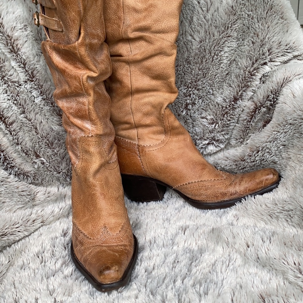 Bronx leather cowboy cowgirl boots